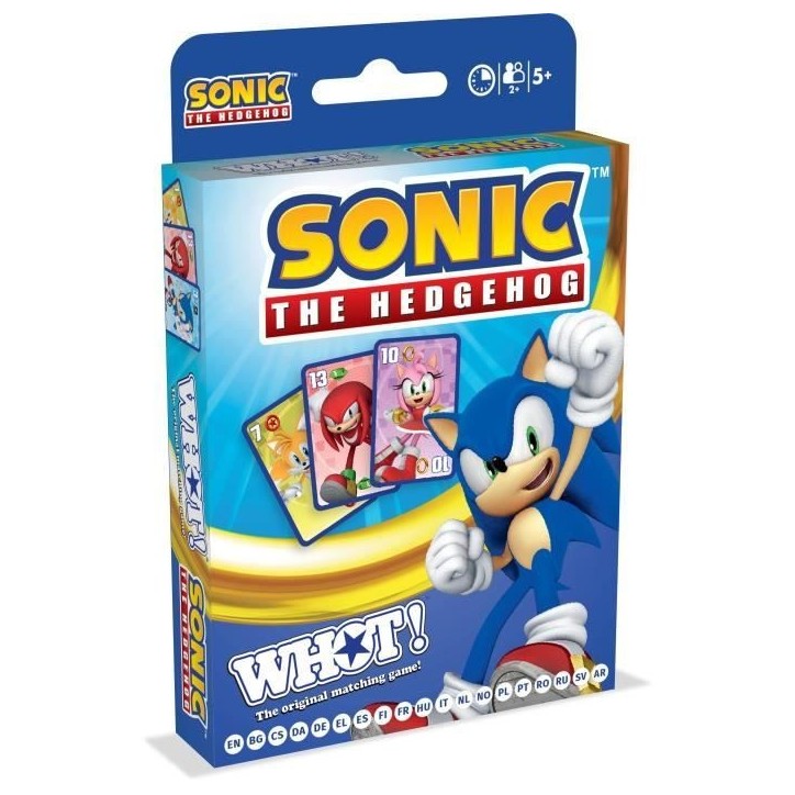 Whot! Sonic the Hedgehog - Jeu de cartes - WINNING MOVES - Jeu de cartes aux couleurs de Sonic pour toute la famille. Whot! Sonic the Hedgehog - Jeu de cartes - WINNING MOVES - Jeu de cartes aux couleurs de Sonic pour toute la famille.