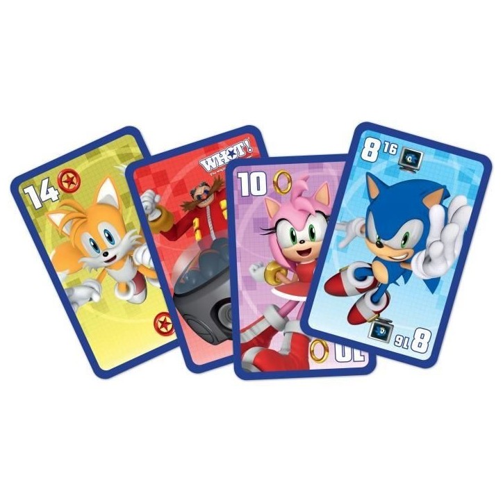 Whot! Sonic the Hedgehog - Jeu de cartes - WINNING MOVES - Jeu de cartes aux couleurs de Sonic pour toute la famille. Whot! Sonic the Hedgehog - Jeu de cartes - WINNING MOVES - Jeu de cartes aux couleurs de Sonic pour toute la famille.