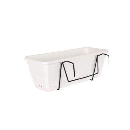 ARTEVASI Kit Jardiniere VENEZIA avec réserve d'eau - Blanc - 10L - 49 x 19,5 x 16,6 cm