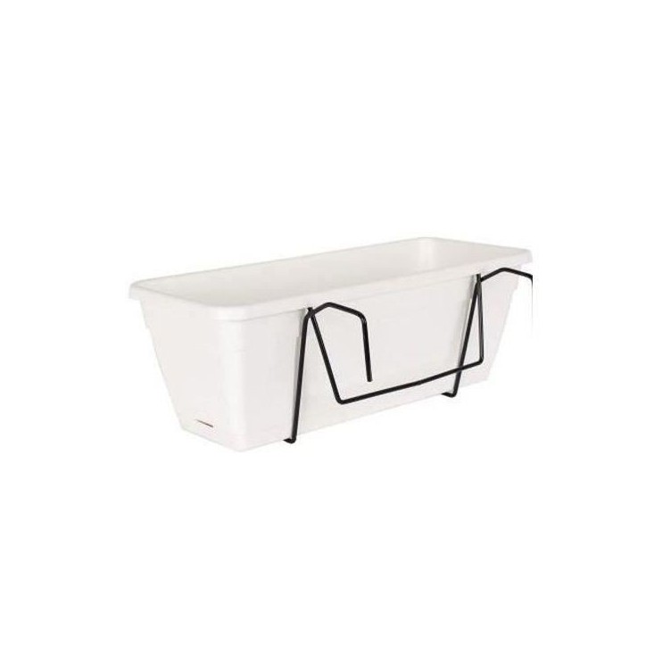 ARTEVASI Kit Jardiniere VENEZIA avec réserve d'eau - Blanc - 10L - 49 x 19,5 x 16,6 cm ARTEVASI Kit Jardiniere VENEZIA avec réserve d'eau - Blanc - 10L - 49 x 19,5 x 16,6 cm