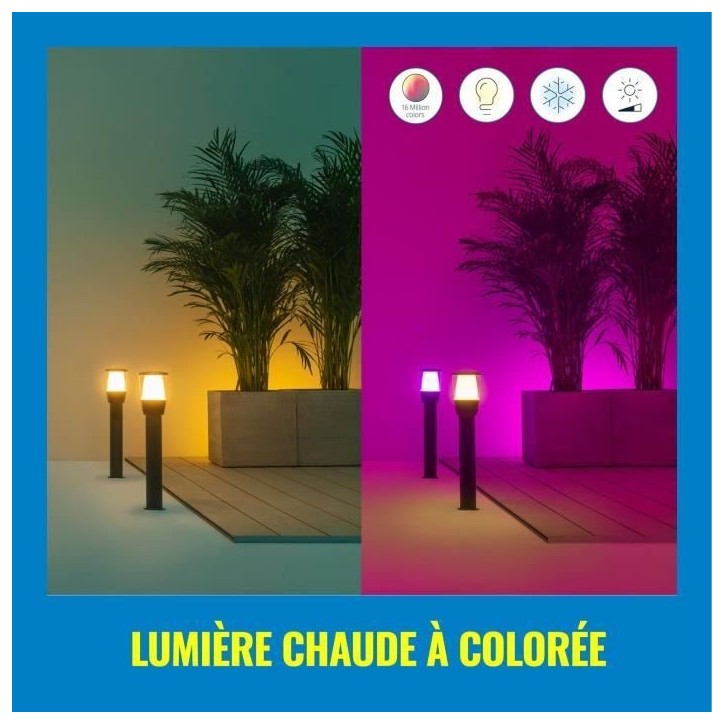 Kit de Démarrage Borne Connectée WIZ ELPAS 12V Extérieur - Windmills - Aluminium - LED intégrée - Noir Kit de Démarrage Borne Connectée WIZ ELPAS 12V Extérieur - Windmills - Aluminium - LED intégrée - Noir