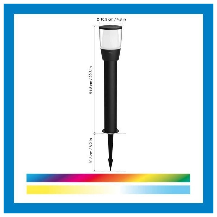 Kit de Démarrage Borne Connectée WIZ ELPAS 12V Extérieur - Windmills - Aluminium - LED intégrée - Noir Kit de Démarrage Borne Connectée WIZ ELPAS 12V Extérieur - Windmills - Aluminium - LED intégrée - Noir