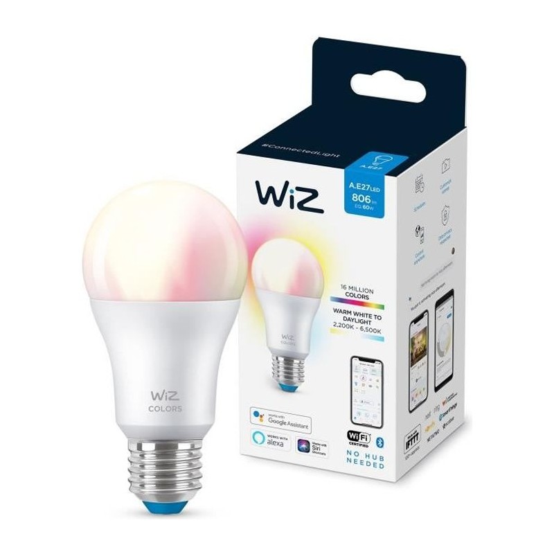 WiZ Ampoule connectée couleur E27 60W WiZ Ampoule connectée couleur E27 60W