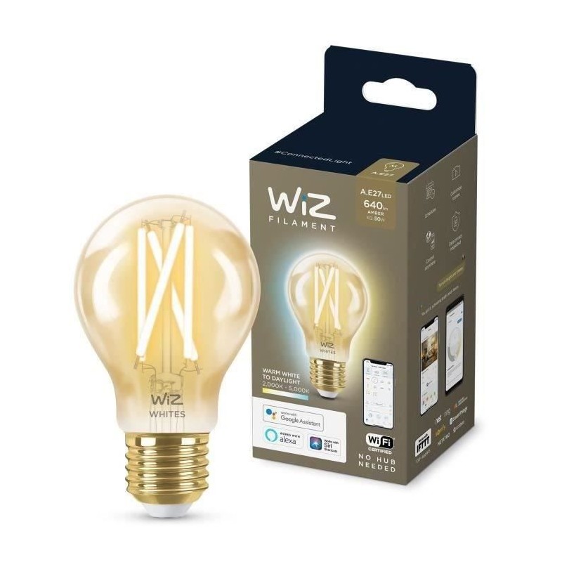 WiZ Ampoule connectée vintage Blanc variable E27 50W WiZ Ampoule connectée vintage Blanc variable E27 50W