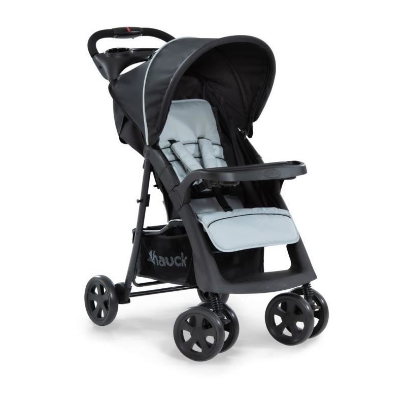 HAUCK - Poussette compacte - SHOPPER NEO II - 4 roues - Caviar / Silve HAUCK - Poussette compacte - SHOPPER NEO II - 4 roues - Caviar / Silve