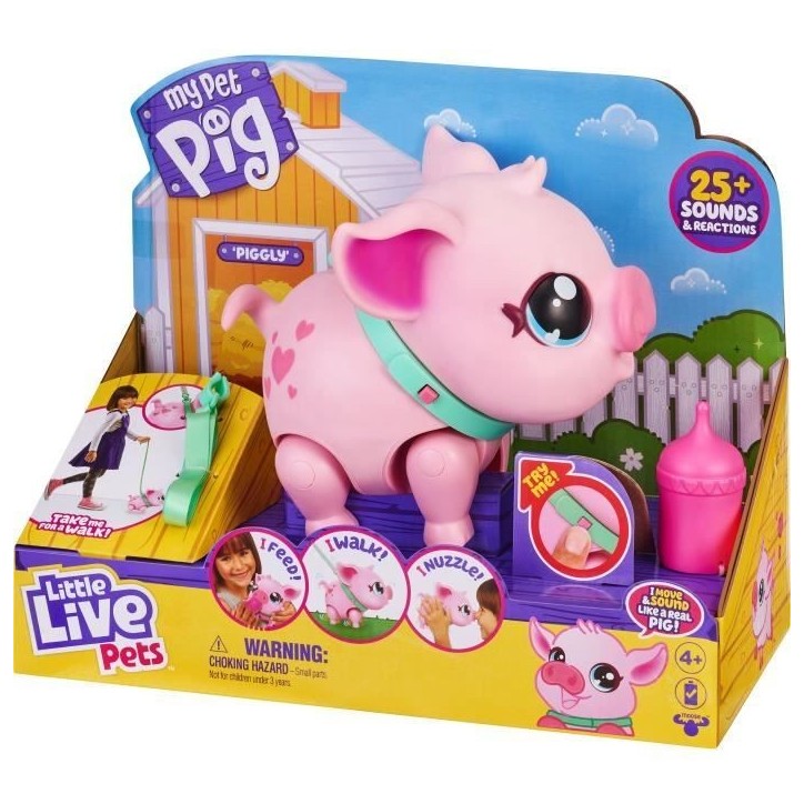 Jouet interactif - MOOSE TOYS - Little Live Pets Cochon rose - A partir de 5 ans - Piles incluses Jouet interactif - MOOSE TOYS - Little Live Pets Cochon rose - A partir de 5 ans - Piles incluses