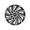 Lot de 4 enjoliveurs Bi-couleur gris & noir 16 pouces - WRC - TURBO -