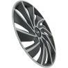Lot de 4 enjoliveurs Bi-couleur gris & noir 16 pouces - WRC - TURBO -