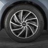 Lot de 4 enjoliveurs Bi-couleur gris & noir 16 pouces - WRC - TURBO -