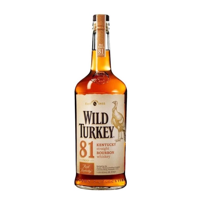 Wild Turkey - 81 Proof - Kentucky straight bourbon whiskey - 40,5% Vol