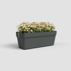ARTEVASI Kit balcon Jardiniere CAPRI RE 50cm anthracite - 50,2 x 28,5