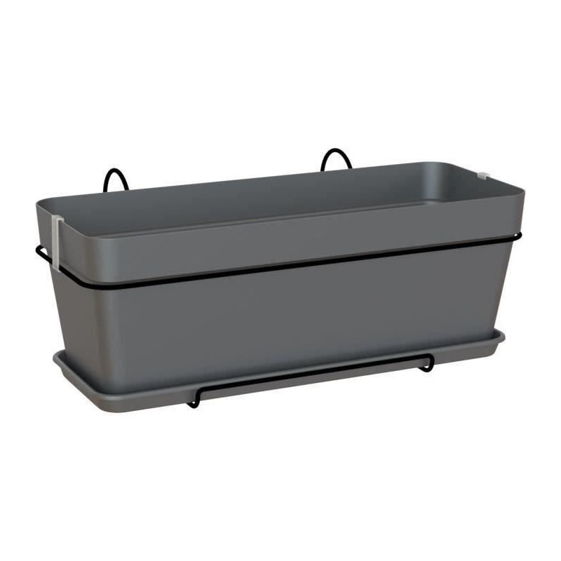 ARTEVASI Kit Jardiniere CAPRI - 50cm anthracite - 50,2 x 28,5 x h20,7 ARTEVASI Kit Jardiniere CAPRI - 50cm anthracite - 50,2 x 28,5 x h20,7