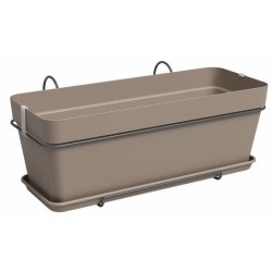 ARTEVASI Kit Jardiniere - Plastique - Taupe - Rectangulaire - L50,2 x
