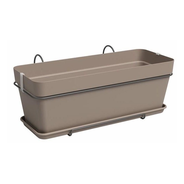 ARTEVASI Kit Jardiniere - Plastique - Taupe - Rectangulaire - L50,2 x P28,5 x H20,7cm ARTEVASI Kit Jardiniere - Plastique - Taupe - Rectangulaire - L50,2 x P28,5 x H20,7cm