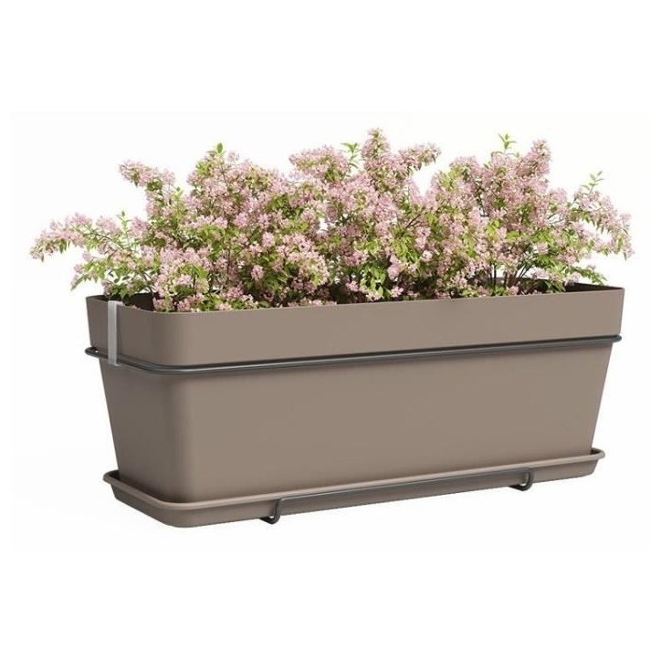 ARTEVASI Kit Jardiniere - Plastique - Taupe - Rectangulaire - L50,2 x P28,5 x H20,7cm ARTEVASI Kit Jardiniere - Plastique - Taupe - Rectangulaire - L50,2 x P28,5 x H20,7cm