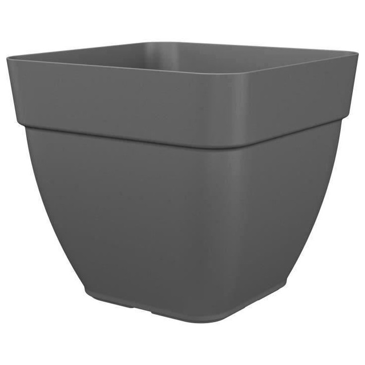 ARTEVASI Pot de fleurs carré CAPRI CAMPANA - Plastique - Anthracite - L 36,5 x P 33,5 H 36,5 cm ARTEVASI Pot de fleurs carré CAPRI CAMPANA - Plastique - Anthracite - L 36,5 x P 33,5 H 36,5 cm