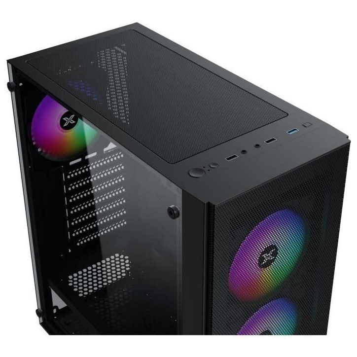 Boîtier PC Moyen Tour sans alim - XIGMATEK HERO II Air 3F (Noir) - ATX/Micro ATX - 3x120mm FRGB - Mesh - USB 3.0/2.0