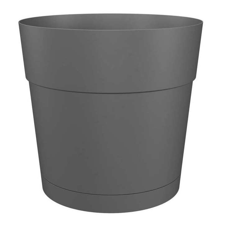 ARTEVASI Pot de fleurs rond CAPRI LARGE - Plastique - Réservoir d'eau - diametre 30 cm - Anthracite - L 29,5 X P 29,5 H 28,2 cm ARTEVASI Pot de fleurs rond CAPRI LARGE - Plastique - Réservoir d'eau - diametre 30 cm - Anthracite - L 29,5 X P 29,5 H 28,2 cm