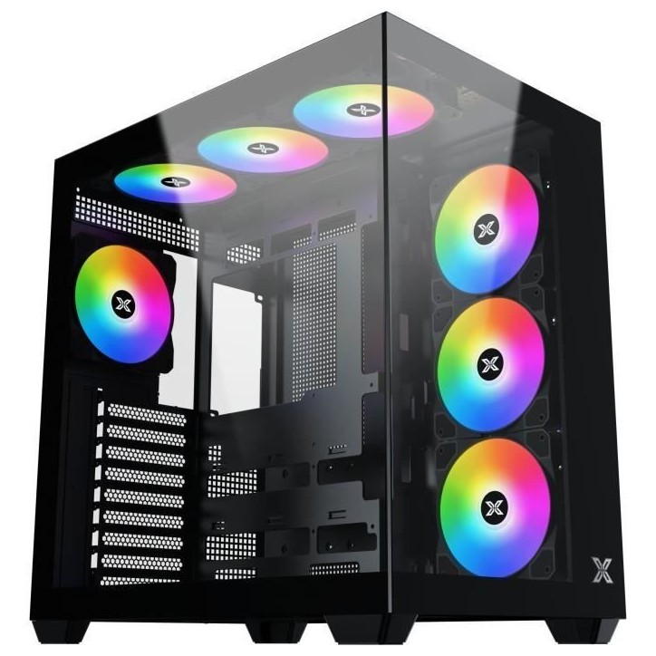 Boîtier PC - XIGMATEK - Aqua V AIR - Cube - ATX - Verre trempé - ARGB - Noir