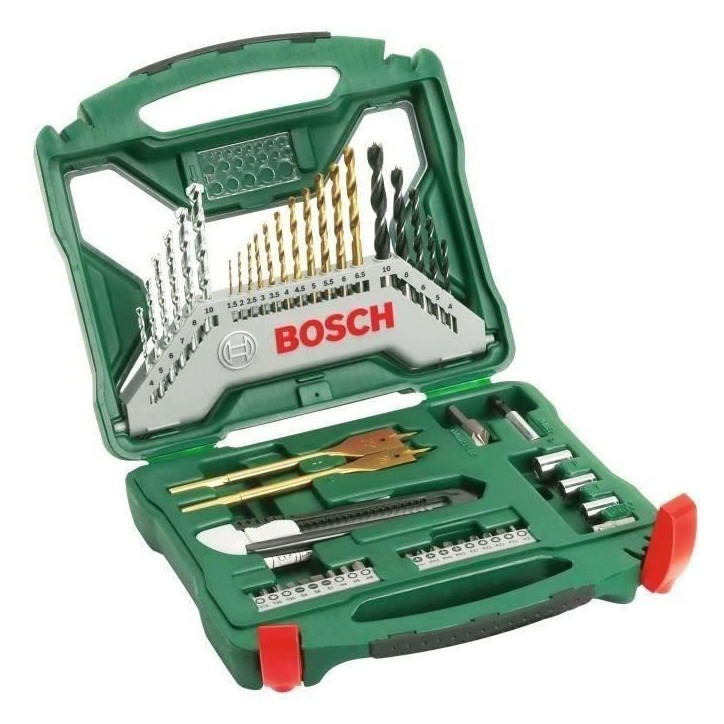 Set mixte vissage-perçage Bosch - Coffret X-Line Titane de forets et d'embouts de vissage, 50 pieces Set mixte vissage-perçage Bosch - Coffret X-Line Titane de forets et d'embouts de vissage, 50 pieces