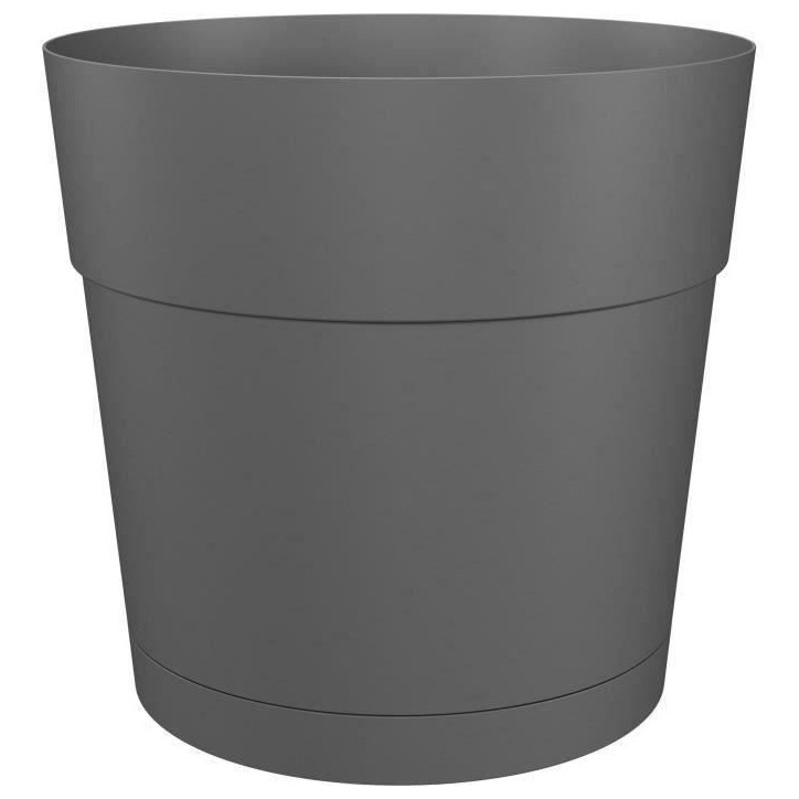 ARTEVASI Pot de fleurs rond CAPRI LARGE - Plastique - Réservoir d'eau - diametre 35 cm - Anthracite - L 34,6 x P 34,6 x H 33,2 ARTEVASI Pot de fleurs rond CAPRI LARGE - Plastique - Réservoir d'eau - diametre 35 cm - Anthracite - L 34,6 x P 34,6 x H 33,2
