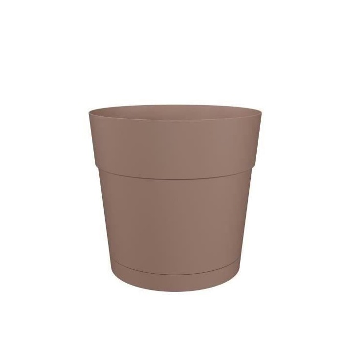 ARTEVASI Pot de fleurs rond CAPRI LARGE - Plastique - Réservoir d'eau - diametre 35 cm - Taupe - L 34,6 x P 34,6 x H 33,2 cm ARTEVASI Pot de fleurs rond CAPRI LARGE - Plastique - Réservoir d'eau - diametre 35 cm - Taupe - L 34,6 x P 34,6 x H 33,2 cm