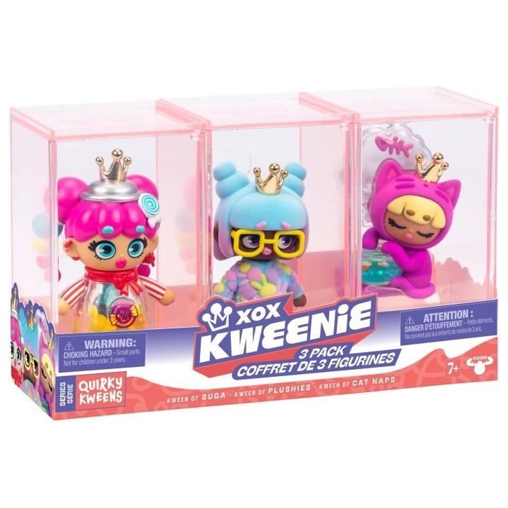 Pack de poupées - XOX KWEENIE - Série Quirky - 13 cm - 3 poupées incluses - Finitions uniques Pack de poupées - XOX KWEENIE - Série Quirky - 13 cm - 3 poupées incluses - Finitions uniques