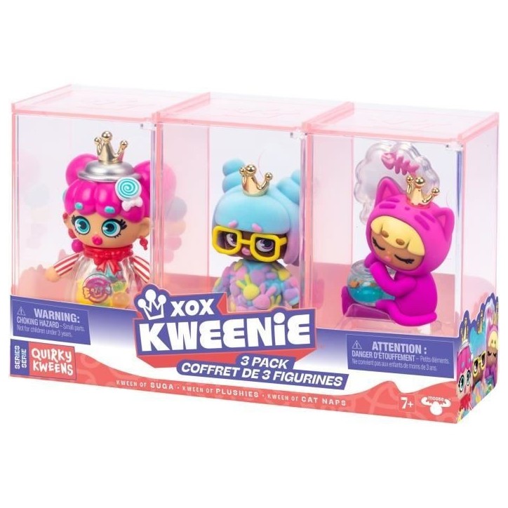 Pack de poupées - XOX KWEENIE - Série Quirky - 13 cm - 3 poupées incluses - Finitions uniques Pack de poupées - XOX KWEENIE - Série Quirky - 13 cm - 3 poupées incluses - Finitions uniques