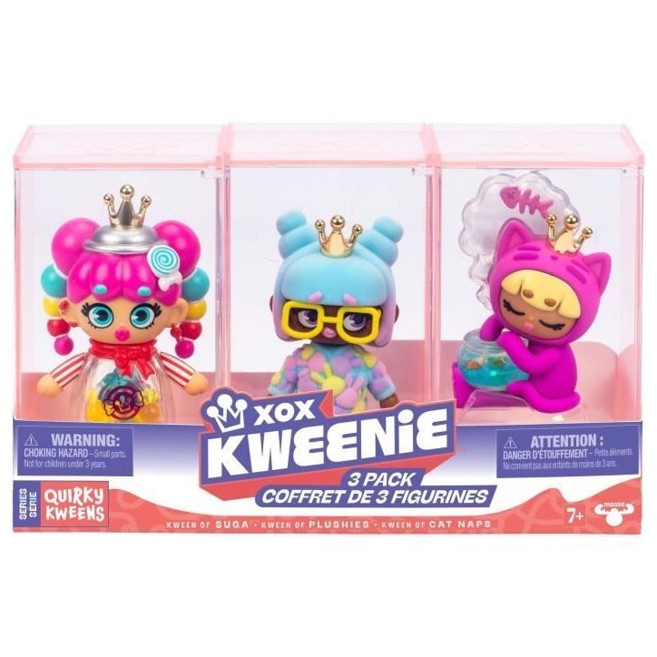 Pack de poupées - XOX KWEENIE - Série Quirky - 13 cm - 3 poupées incluses - Finitions uniques Pack de poupées - XOX KWEENIE - Série Quirky - 13 cm - 3 poupées incluses - Finitions uniques