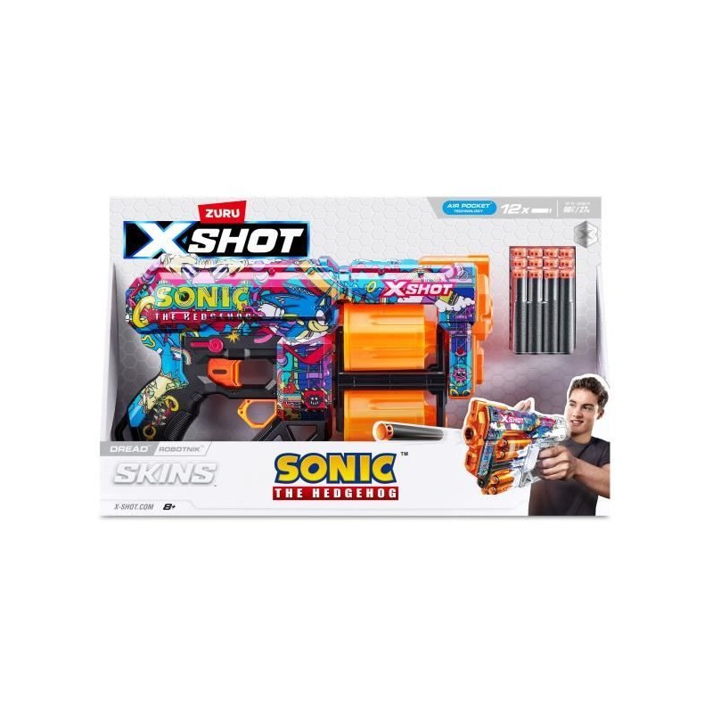 Lanceur de fléchettes - ZURU - X-SHOT Dread SONIC - Canons rotatifs d Lanceur de fléchettes - ZURU - X-SHOT Dread SONIC - Canons rotatifs d