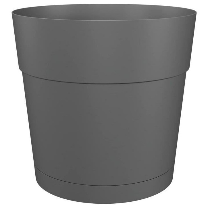 ARTEVASI Pot de fleurs rond CAPRI LARGE - Plastique - Réservoir d'eau - diametre 40 cm - Anthracite - 39,1 x 39,1 x 37 cm ARTEVASI Pot de fleurs rond CAPRI LARGE - Plastique - Réservoir d'eau - diametre 40 cm - Anthracite - 39,1 x 39,1 x 37 cm