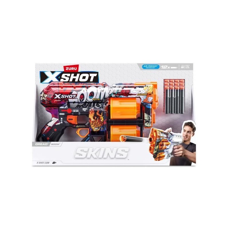 Lanceur de fléchettes - ZURU - X-SHOT Dread - Canons rotatifs doubles Lanceur de fléchettes - ZURU - X-SHOT Dread - Canons rotatifs doubles