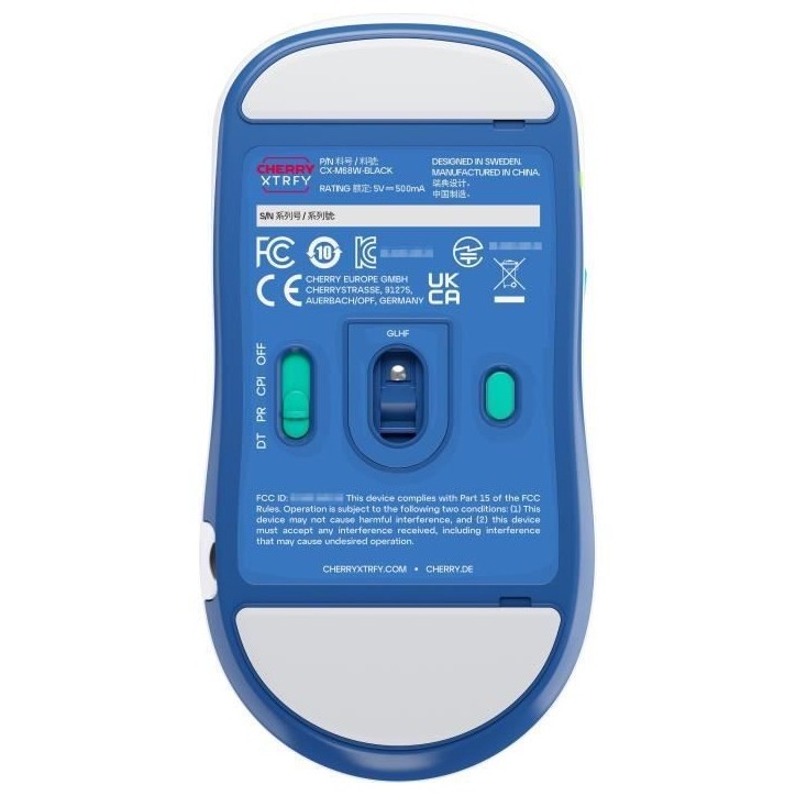 Souris gamer sans fil symétrique ultra-légere 2,4 GHz - CHERRY XTRFY M68 WIRELESS - Blanc