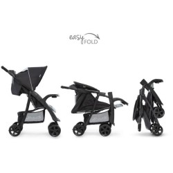 HAUCK - Poussette compacte - SHOPPER NEO II - 4 roues - Caviar / Silve