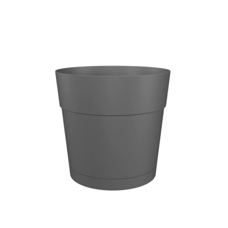 ARTEVASI Pot de fleurs rond CAPRI LARGE - Plastique - Réservoir d'eau - diametre 50 cm - Blanc - 49,5 x 49,5 x 47,2 cm