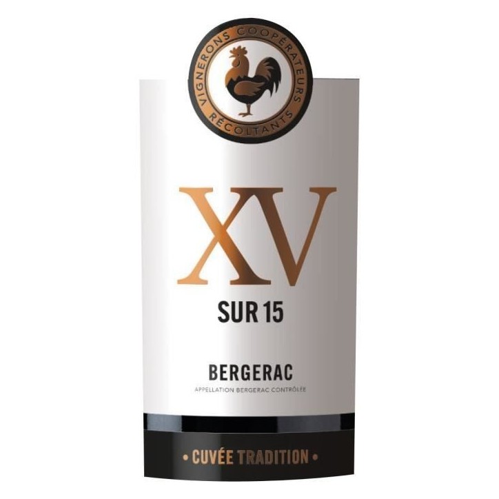 Xv Sur 15 Cuvée Tradition 2022 AOP Bergerac - Vin rouge du Sud Ouest