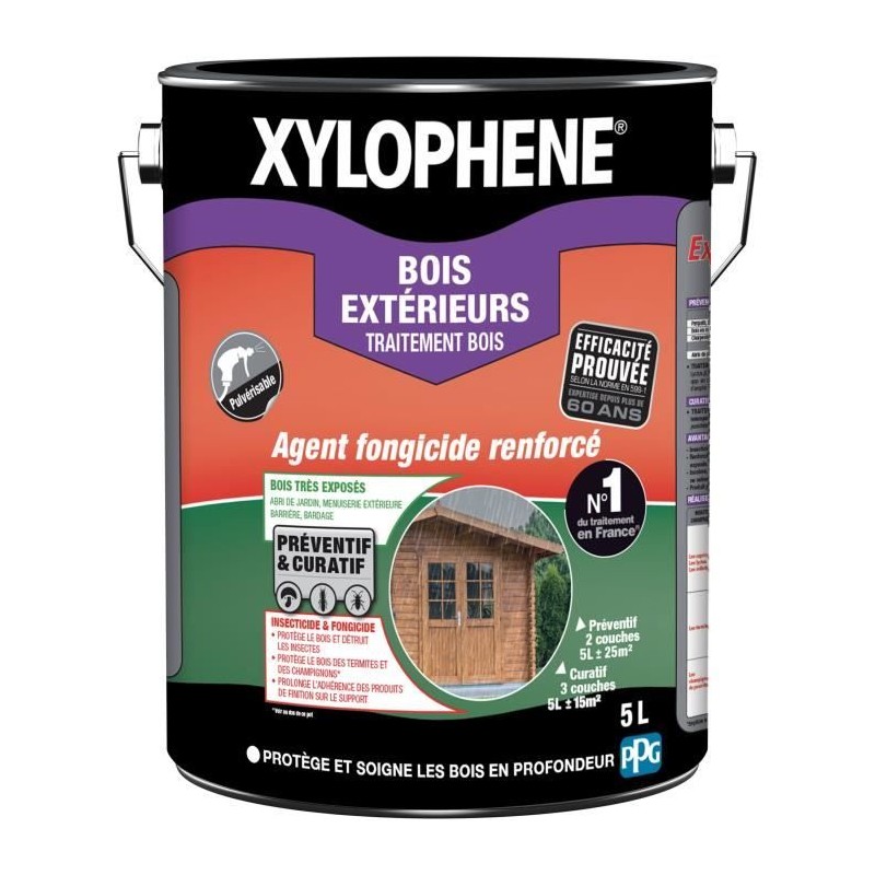 Traitement bois exterieurs - XYLOPHENE - 5 L Traitement bois exterieurs - XYLOPHENE - 5 L