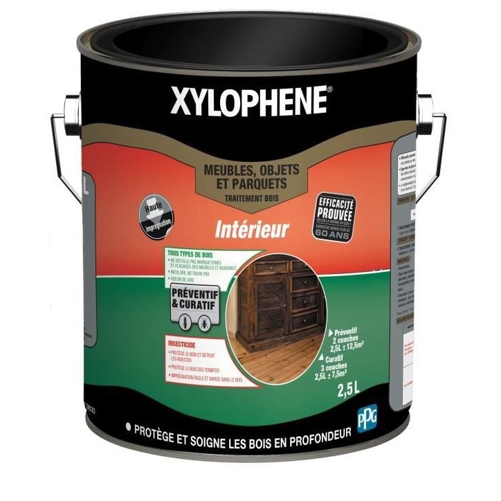 Traitement spécial meubles, objets & parquets - XYLOPHENE - 2,5 L Traitement spécial meubles, objets & parquets - XYLOPHENE - 2,5 L