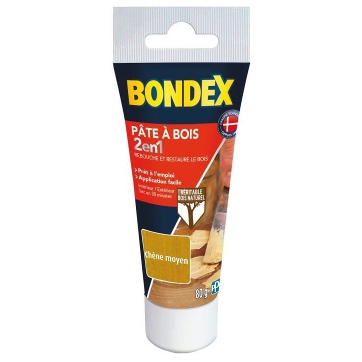 Pâte a bois chene moyen - BONDEX - 420479 - 80 g Pâte a bois chene moyen - BONDEX - 420479 - 80 g
