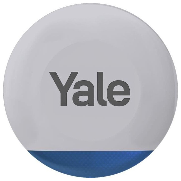 Sirene extérieure - YALE - Pour alarme intelligente - 100 dB et lumieres LED clignotantes - Gris