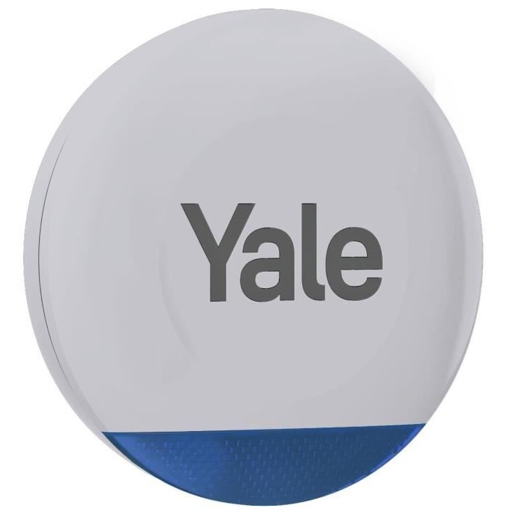 Sirene extérieure - YALE - Pour alarme intelligente - 100 dB et lumieres LED clignotantes - Gris