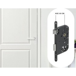 Serrure a encastrer trou de cylindre - YALE - Y60R-A40/N - Axe 40mm -