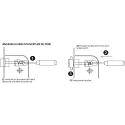 Serrure a encastrer trou de cylindre - YALE - Y60R-A40/N - Axe 40mm -