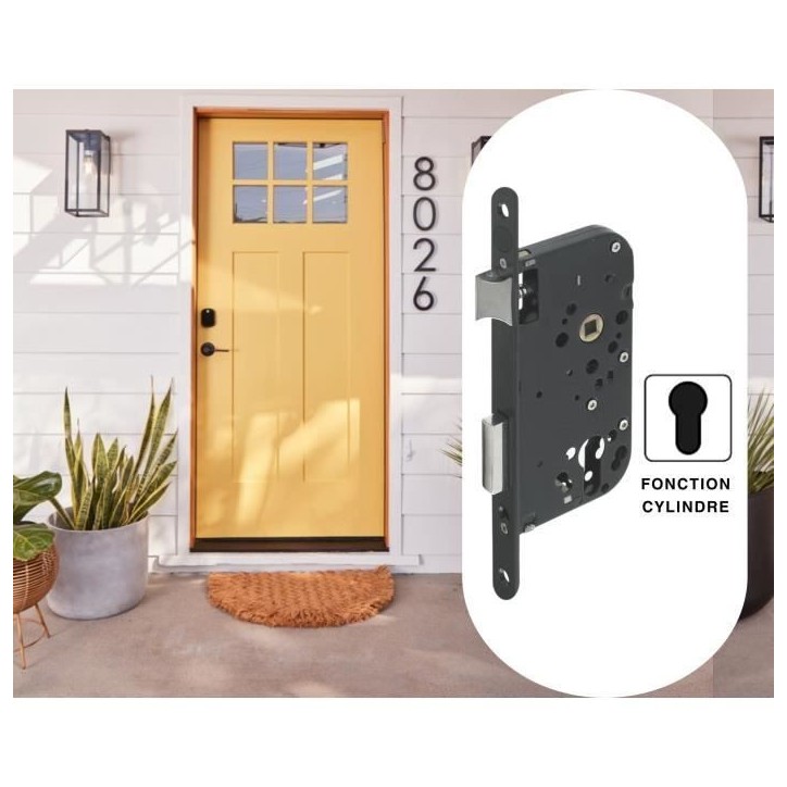 Serrure a encastrer trou de cylindre - YALE - Y60R-A50/N - Axe 50mm, coffre 148mm - Porte d'entrée, service, locaux sensibles - Serrure a encastrer trou de cylindre - YALE - Y60R-A50/N - Axe 50mm, coffre 148mm - Porte d'entrée, service, locaux sensibles -