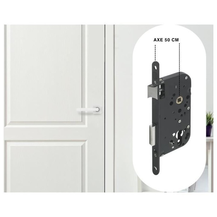 Serrure a encastrer trou de cylindre - YALE - Y60R-A50/N - Axe 50mm, coffre 148mm - Porte d'entrée, service, locaux sensibles - Serrure a encastrer trou de cylindre - YALE - Y60R-A50/N - Axe 50mm, coffre 148mm - Porte d'entrée, service, locaux sensibles -