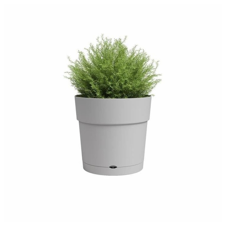 ARTEVASI Pot de fleurs rond CAPRI LARGE - Plastique - Réservoir d'eau - diametre 30 cm - Gris clair - L 29,5 X P 29,5 H 28,2 cm ARTEVASI Pot de fleurs rond CAPRI LARGE - Plastique - Réservoir d'eau - diametre 30 cm - Gris clair - L 29,5 X P 29,5 H 28,2 cm