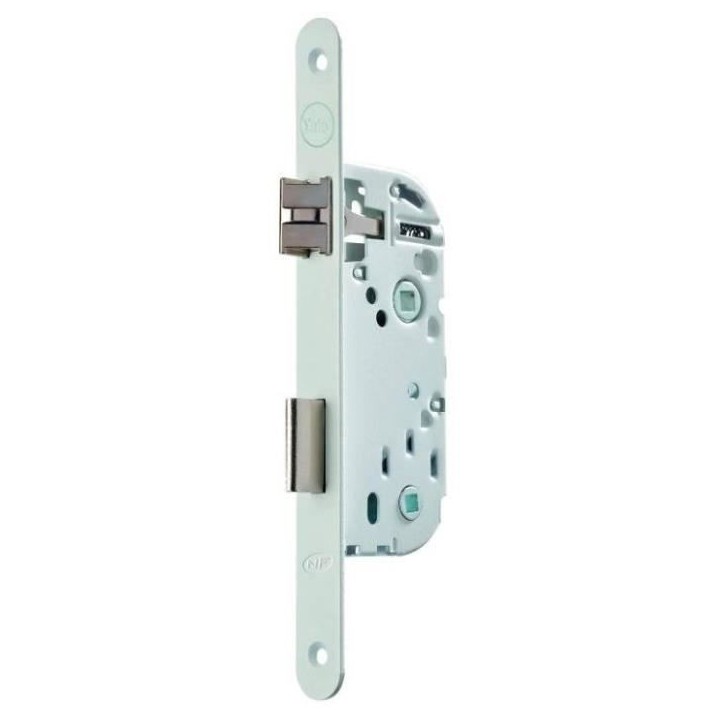 Serrure a encastrer a condamnation - YALE - Y73R-A40/B/SC - Axe 40 mm, coffre 135 mm - Certifié NF Niveau 2 - Blanc, Gâche inc