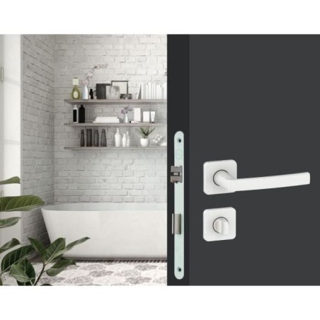 Serrure a encastrer a condamnation - YALE - Y73R-A40/B/SC - Axe 40 mm, coffre 135 mm - Certifié NF Niveau 2 - Blanc, Gâche inc