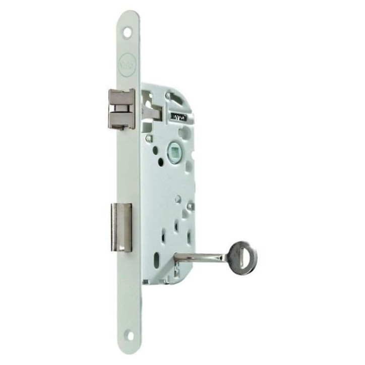 Serrure a encastrer a clé - YALE - Y75R-A40/B/SC - Axe 40 mm, coffre 135 mm - Certifié NF Niveau 2 - Blanc, Gâche et Clé inc