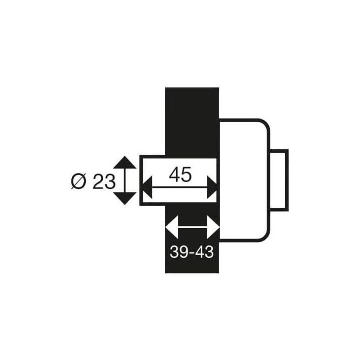 Verrou a bouton YALE - Cylindre 5 goupilles Ø 23 L 45 mm - YV25 - 28211000 Verrou a bouton YALE - Cylindre 5 goupilles Ø 23 L 45 mm - YV25 - 28211000
